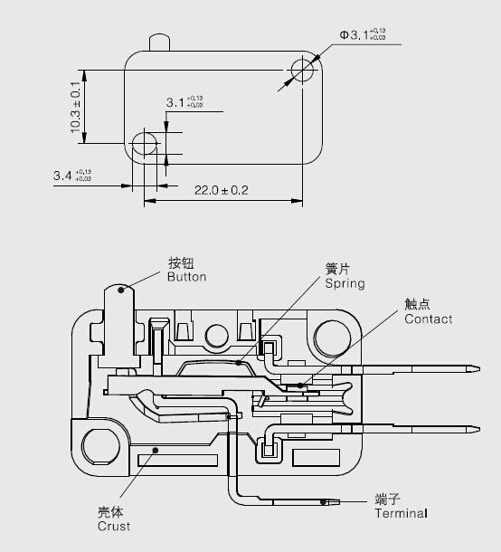 Micro Switch XV 15 1C25 4