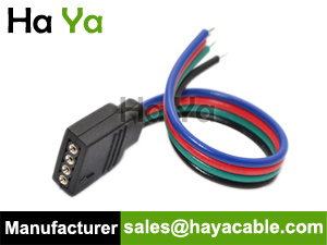 4 pin female cable for rgb led strip-flat cable