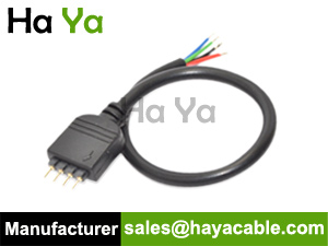 4 pin male cable for rgb led strip