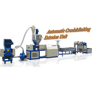 automatic crush and recycling machine line