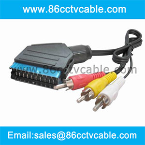 SCART to 3 RCA cable